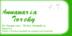 annamaria toreky business card