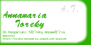 annamaria toreky business card